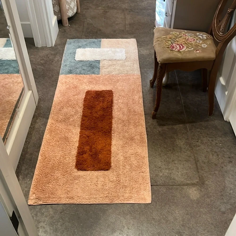 West Elm Light Sienna Bath Mat - Colorblock Bath Mat 24